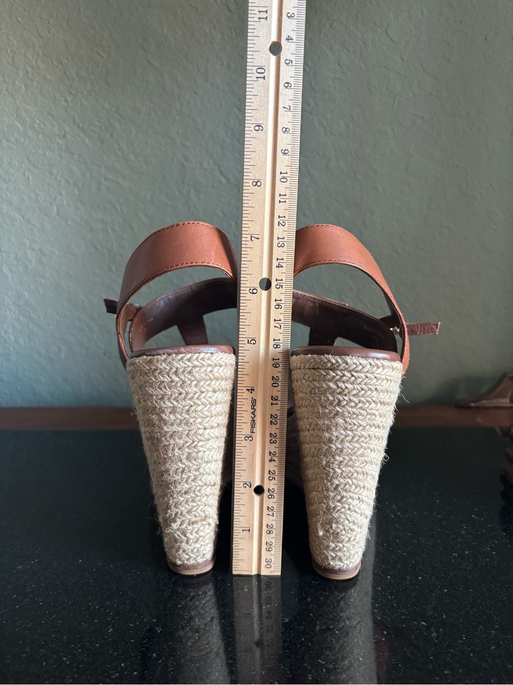 Kate Spade Studded Espadrille Platform Wedge Sandals Women Size 7 Brown Lux - Picture 8 of 9